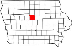 Map Of Iowa Highlighting Hamilton County