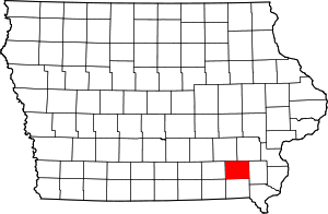 Map Of Iowa Highlighting Jefferson County