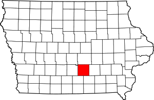 Map Of Iowa Highlighting Marion County