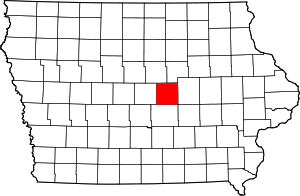 Map Of Iowa Highlighting Marshall County