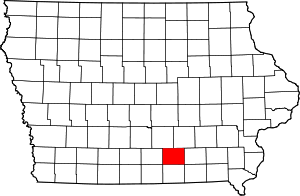 Map Of Iowa Highlighting Monroe County