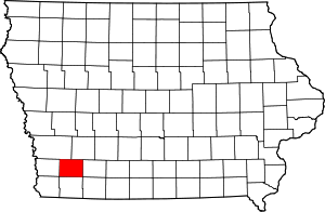 Map Of Iowa Highlighting Montgomery County