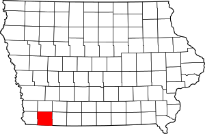 Map Of Iowa Highlighting Page County