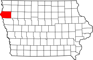 Map Of Iowa Highlighting Plymouth County