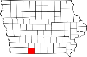 Map Of Iowa Highlighting Ringgold County