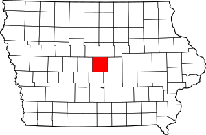 Map Of Iowa Highlighting Story County