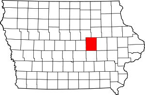 Map Of Iowa Highlighting Tama County