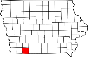 Map Of Iowa Highlighting Taylor County