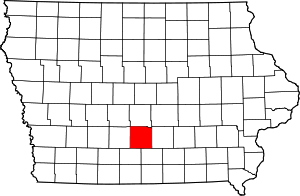 Map Of Iowa Highlighting Warren County