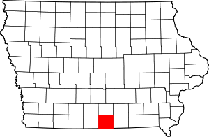 Map Of Iowa Highlighting Wayne County