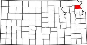 Map Of Kansas Highlighting Atchison County