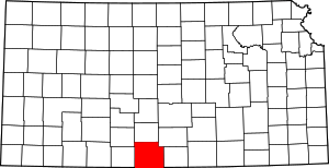 Map Of Kansas Highlighting Barber County