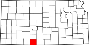 Map Of Kansas Highlighting Comanche County