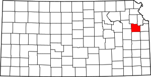 Map Of Kansas Highlighting Douglas County