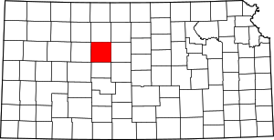 Map Of Kansas Highlighting Ellis County