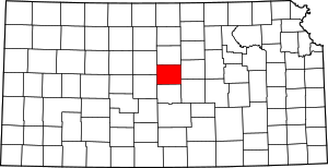 Map Of Kansas Highlighting Ellsworth County