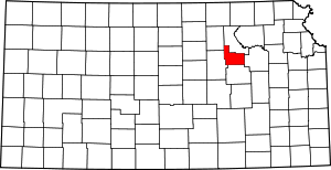 Map Of Kansas Highlighting Geary County