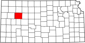 Map Of Kansas Highlighting Gove County