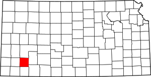 Map Of Kansas Highlighting Haskell County