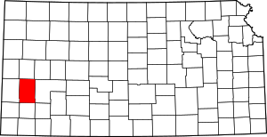 Map Of Kansas Highlighting Kearny County