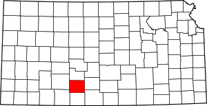 Map Of Kansas Highlighting Kiowa County