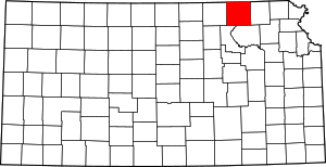 Map Of Kansas Highlighting Marshall County