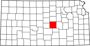 Map Of Kansas Highlighting Mcpherson County