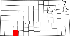 Map Of Kansas Highlighting Meade County