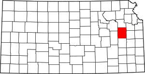 Map Of Kansas Highlighting Osage County