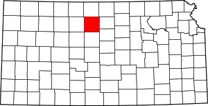 Map Of Kansas Highlighting Osborne County