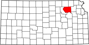 Map Of Kansas Highlighting Pottawatomie County