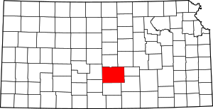 Map Of Kansas Highlighting Reno County