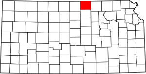 Map Of Kansas Highlighting Republic County