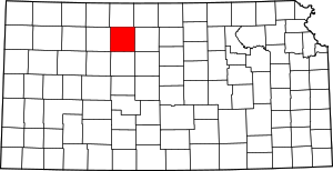 Map Of Kansas Highlighting Rooks County