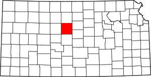 Map Of Kansas Highlighting Russell County