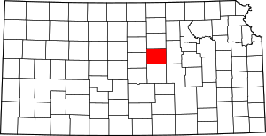 Map Of Kansas Highlighting Saline County