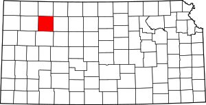 Map Of Kansas Highlighting Sheridan County