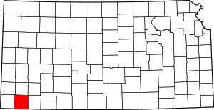 Map Of Kansas Highlighting Stevens County