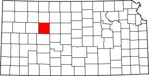 Map Of Kansas Highlighting Trego County