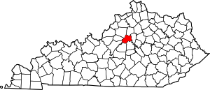 Map Of Kentucky Highlighting Anderson County