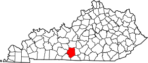 Map Of Kentucky Highlighting Barren County