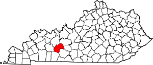 Map Of Kentucky Highlighting Butler County