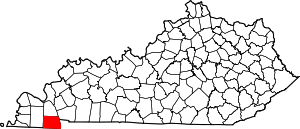 Map Of Kentucky Highlighting Calloway County