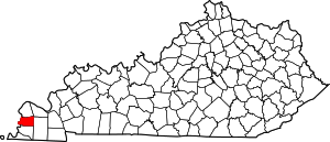 Map Of Kentucky Highlighting Carlisle County