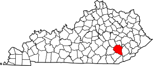 Map Of Kentucky Highlighting Clay County