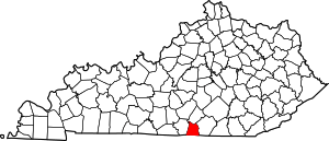 Map Of Kentucky Highlighting Clinton County