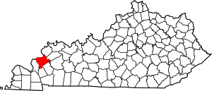 Map Of Kentucky Highlighting Crittenden County