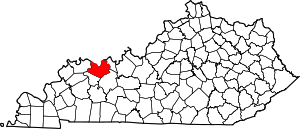 Map Of Kentucky Highlighting Daviess County