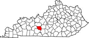 Map Of Kentucky Highlighting Edmonson County