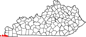 Map Of Kentucky Highlighting Fulton County